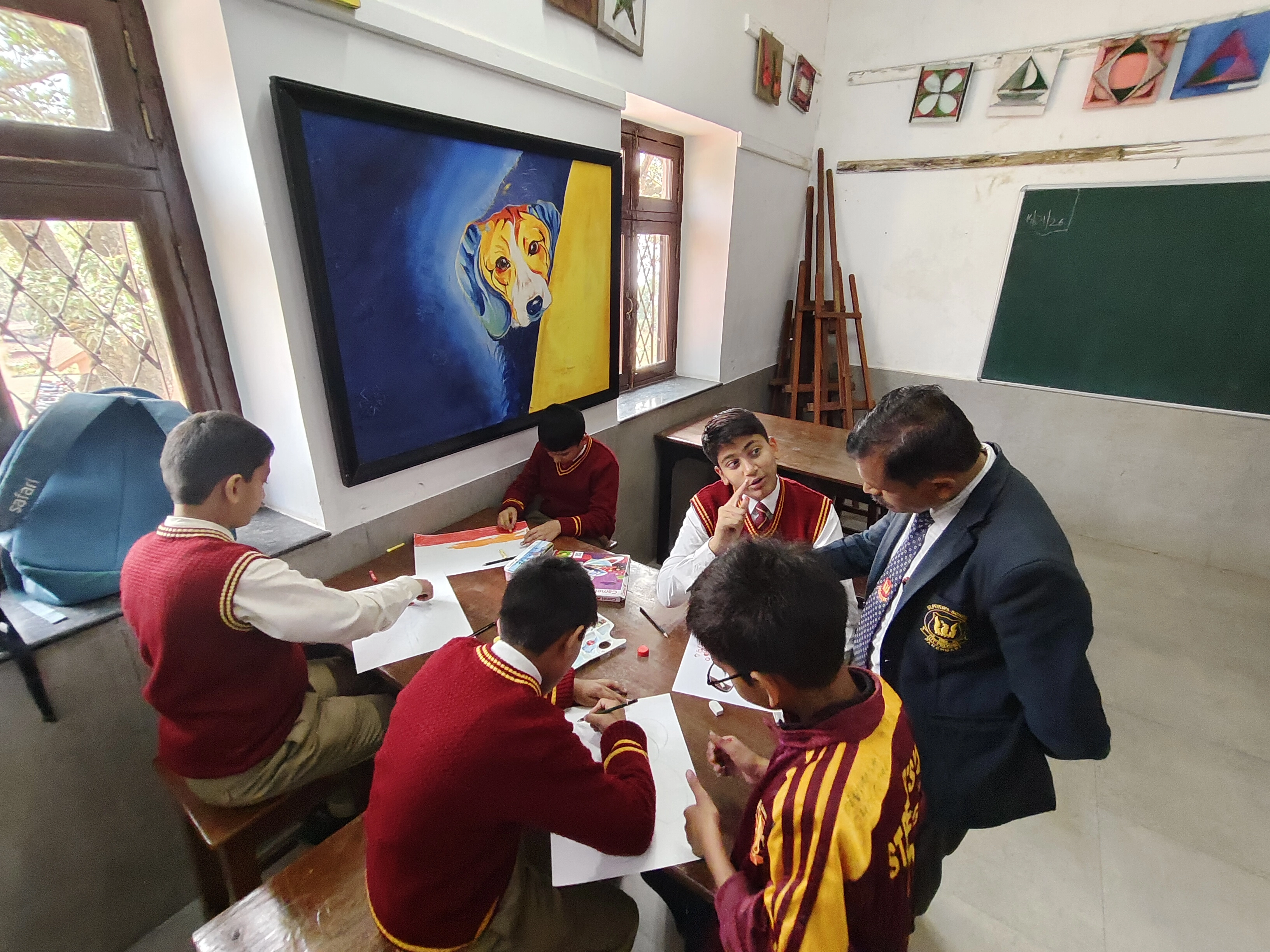 Boarders preparing for the day — candid, natural light